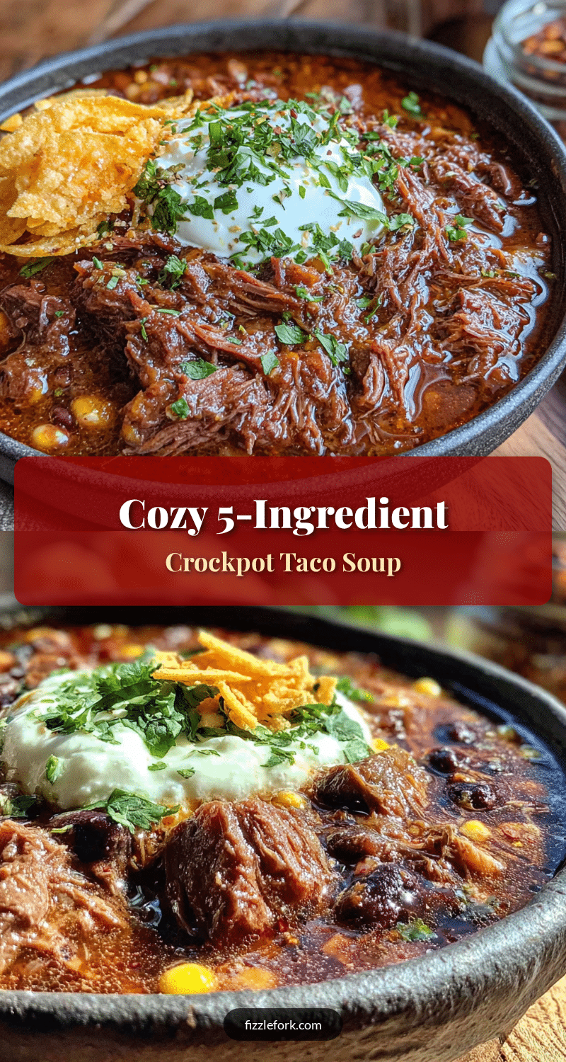 5-ingredient crockpot taco soup recipe