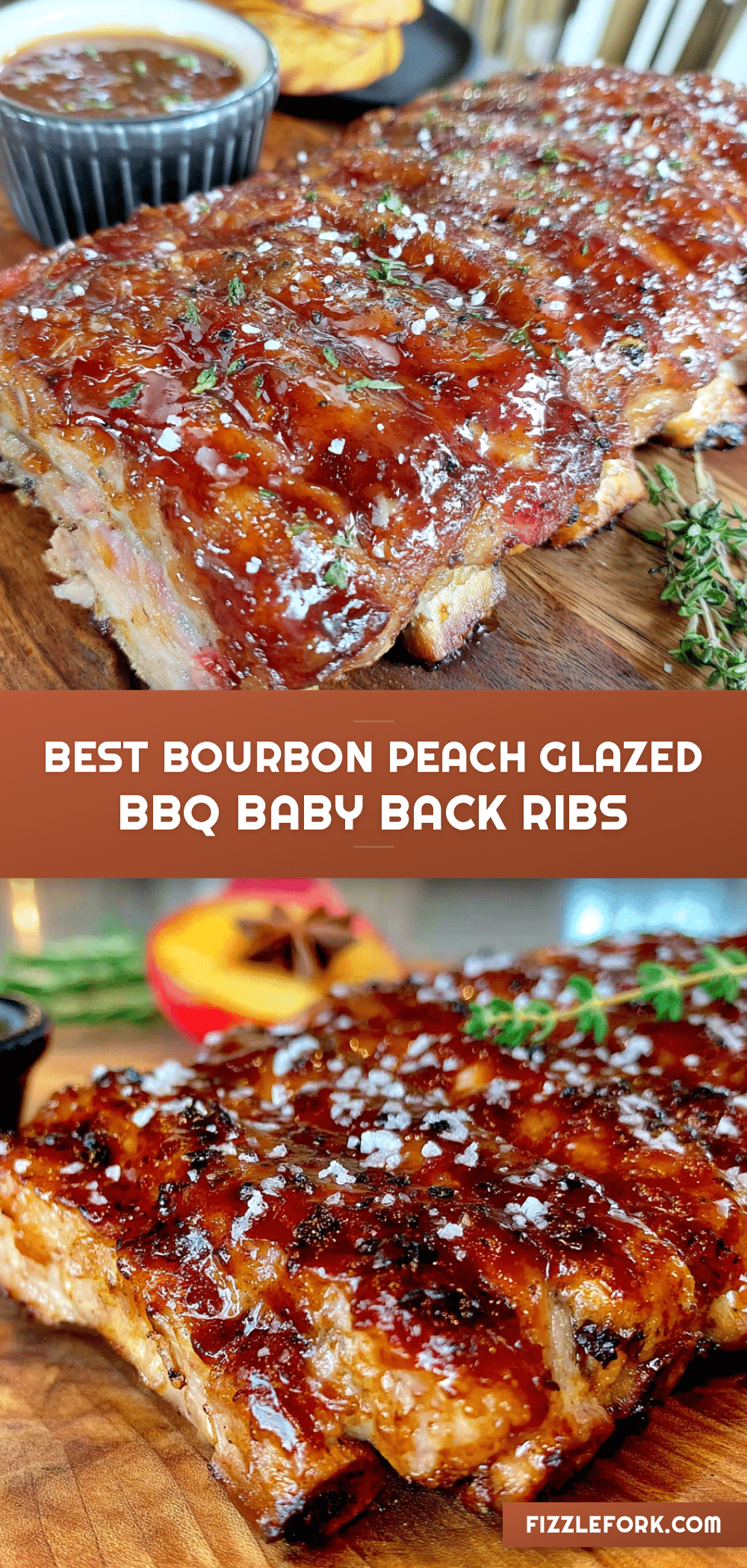 bourbon peach glazed baby back ribs recipe