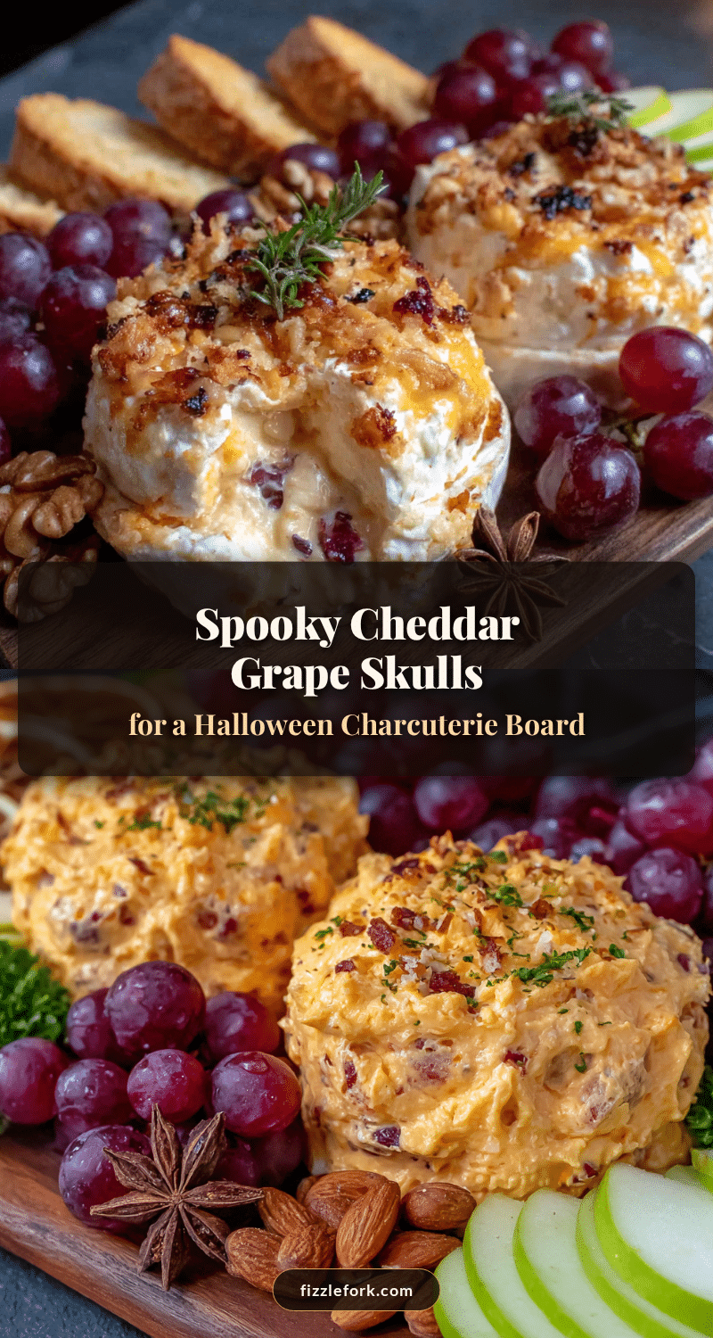 cheddar grape skulls recipe
