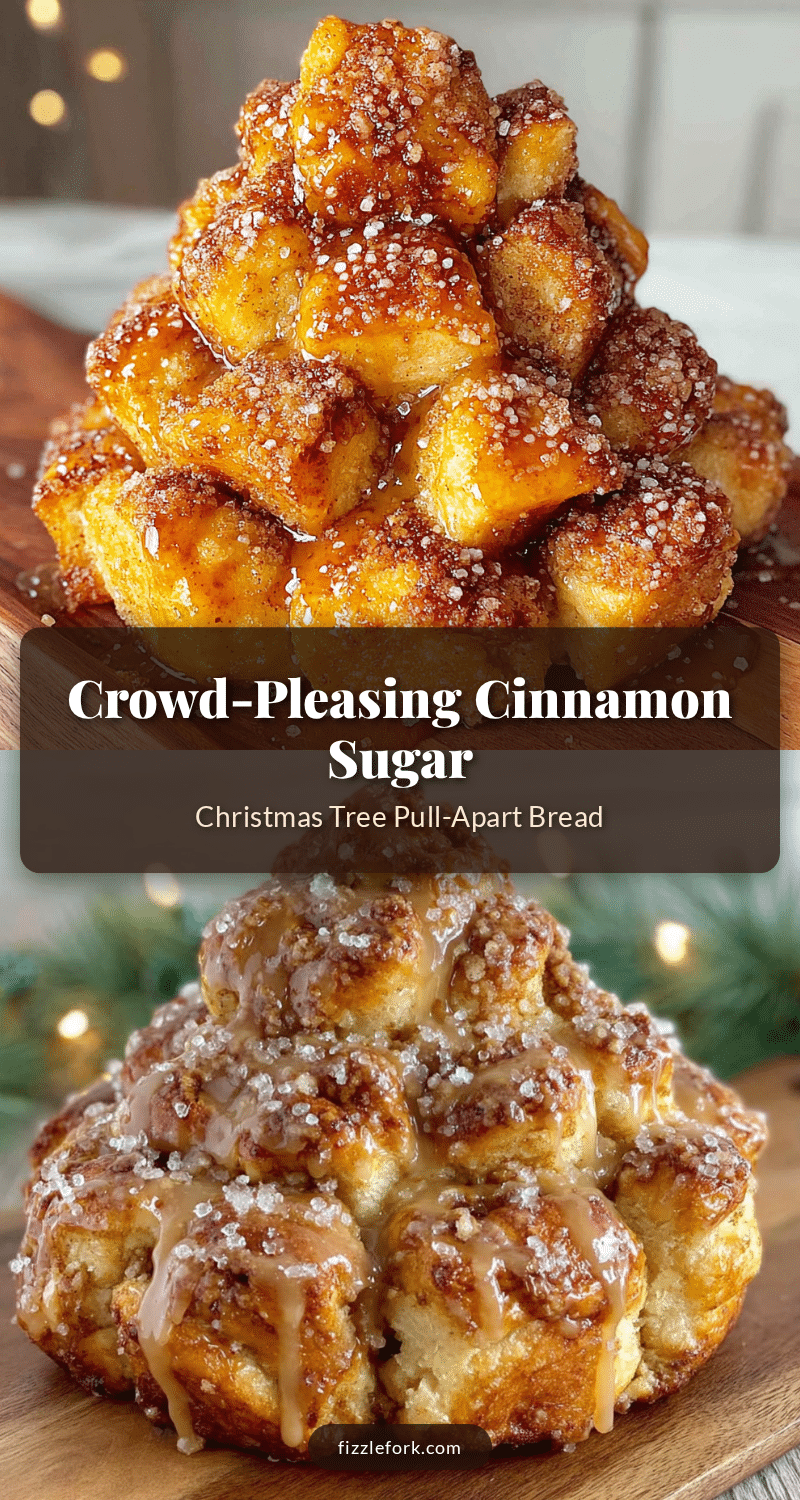 cinnamon sugar christmas tree pull-apart bread recipe
