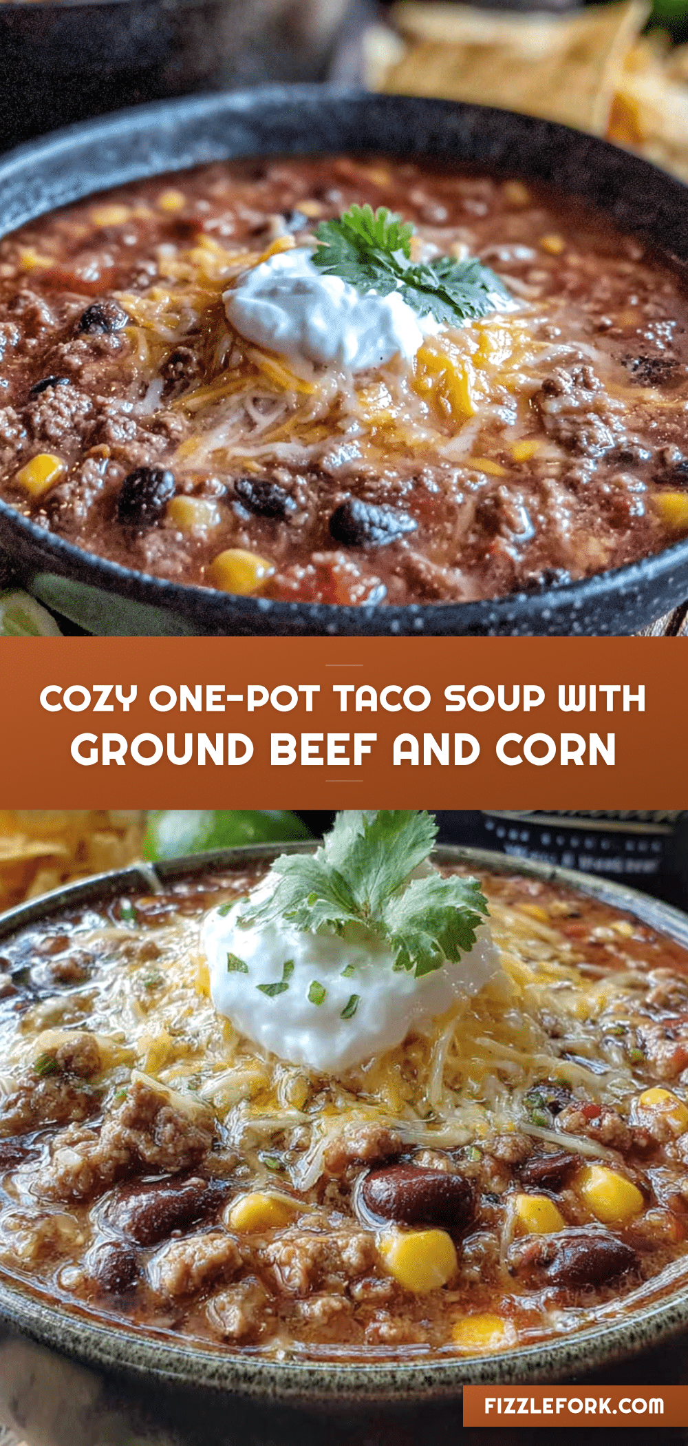 cozy one-pot taco soup with ground beef and corn recipe