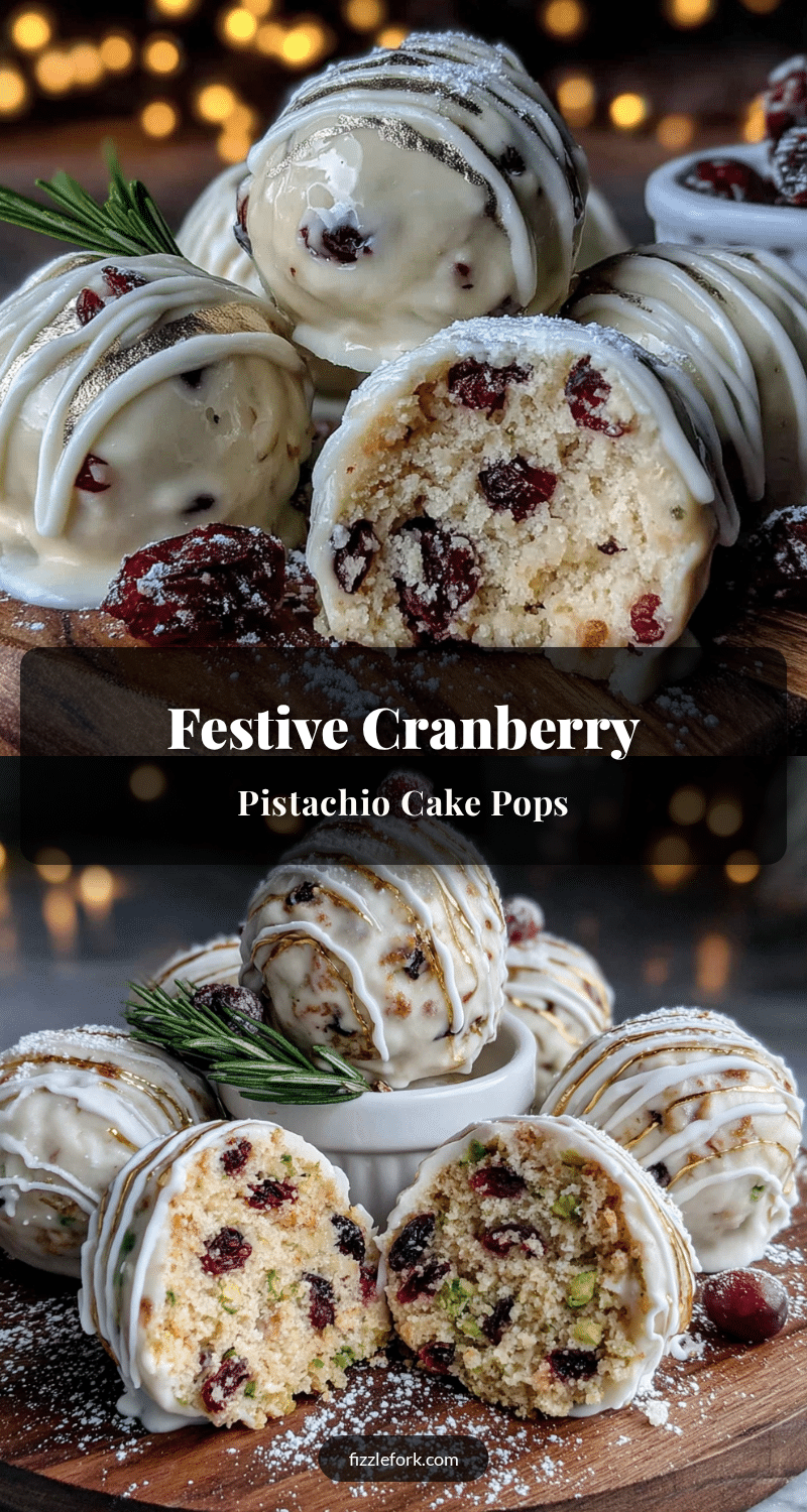 cranberry pistachio christmas cake pops recipe