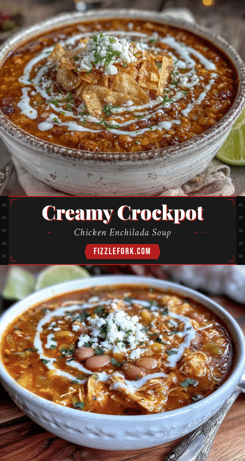 creamy crockpot chicken enchilada soup recipe