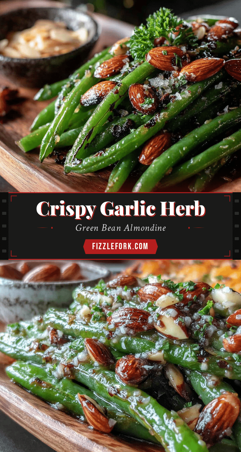 Crispy Garlic Herb Green Bean Almondine recipe
