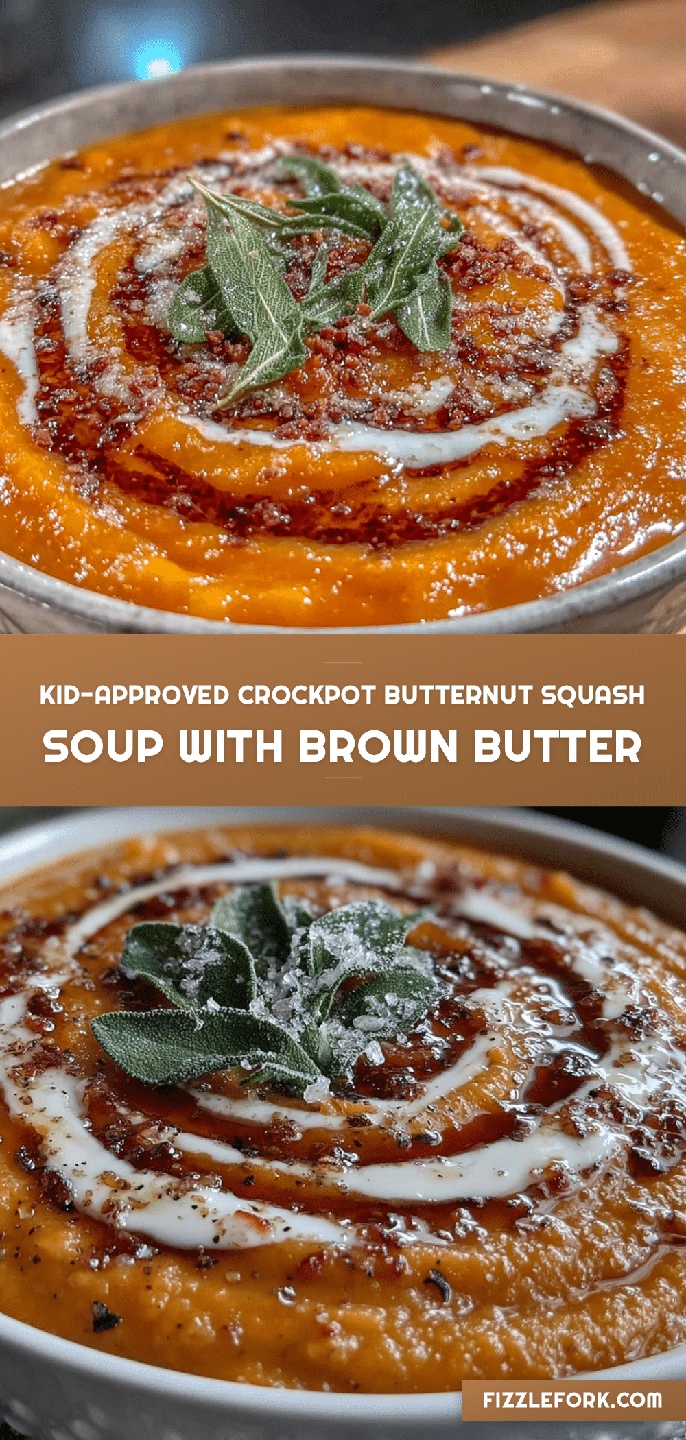 crockpot butternut squash soup with brown butter recipe