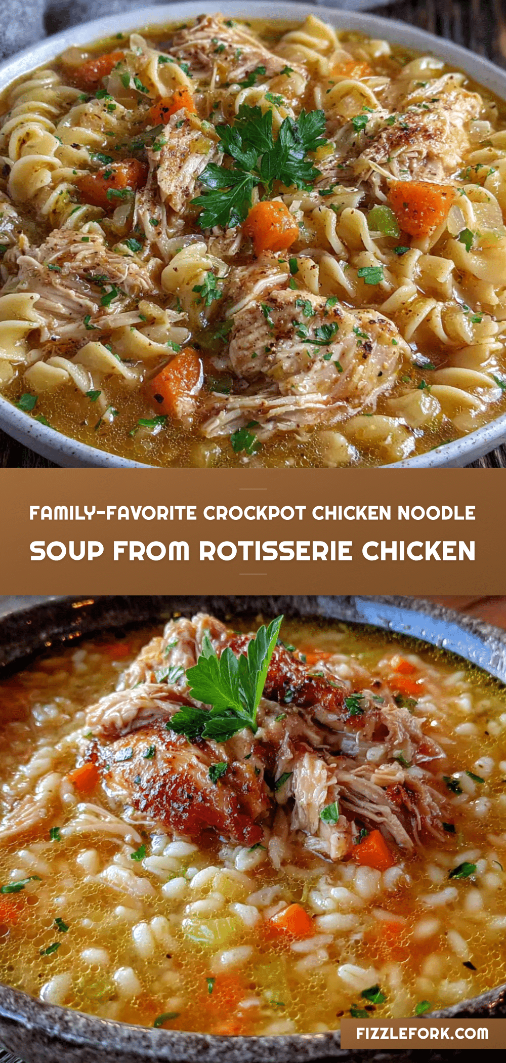 crockpot chicken noodle soup from rotisserie chicken recipe