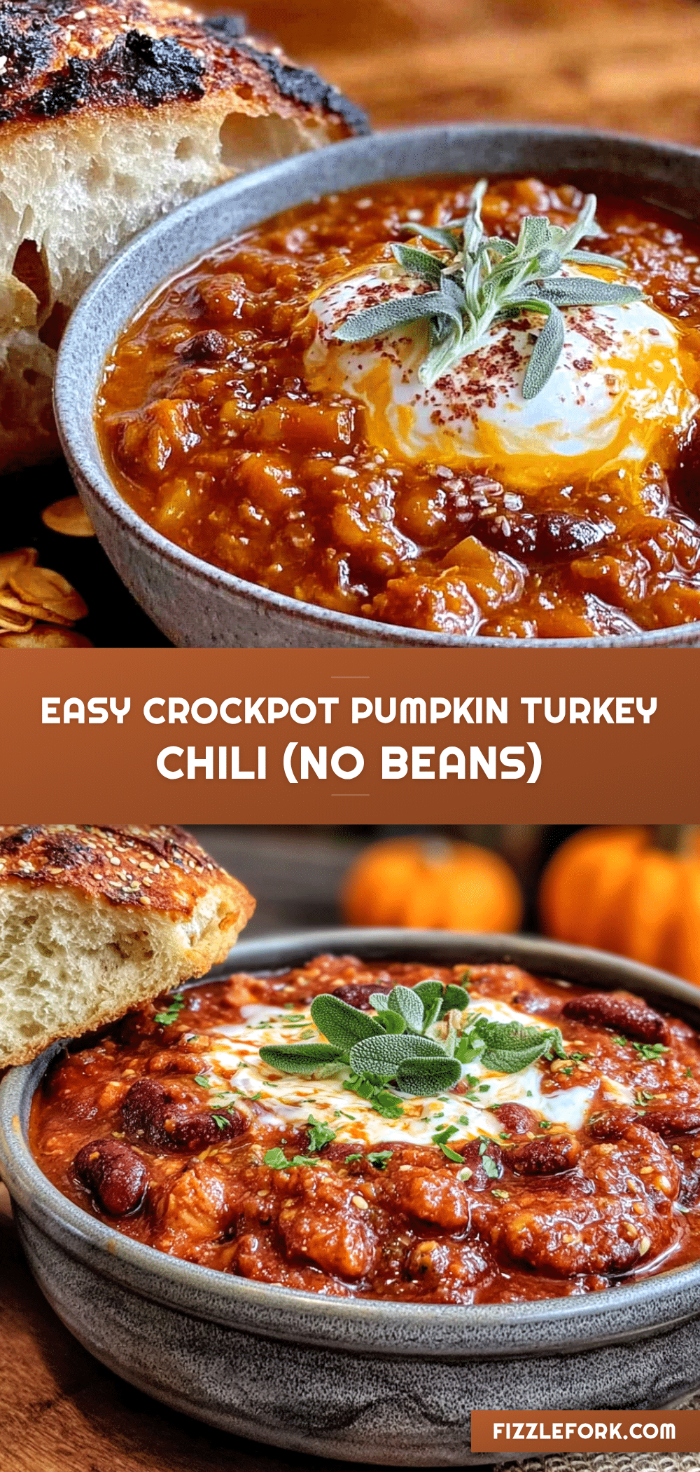 crockpot pumpkin turkey chili no beans recipe