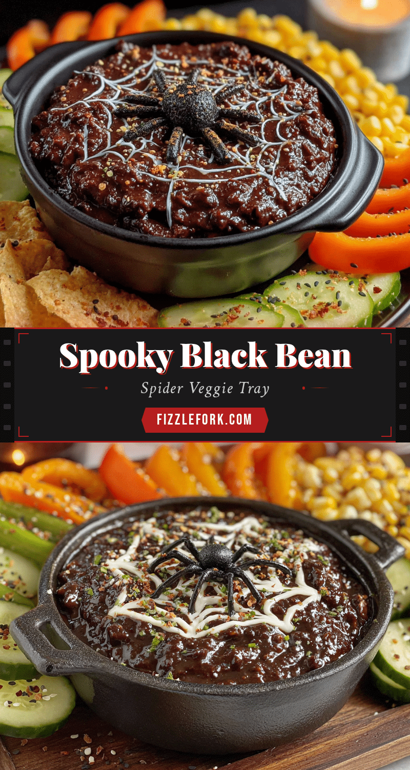 easy black bean spider veggie tray recipe