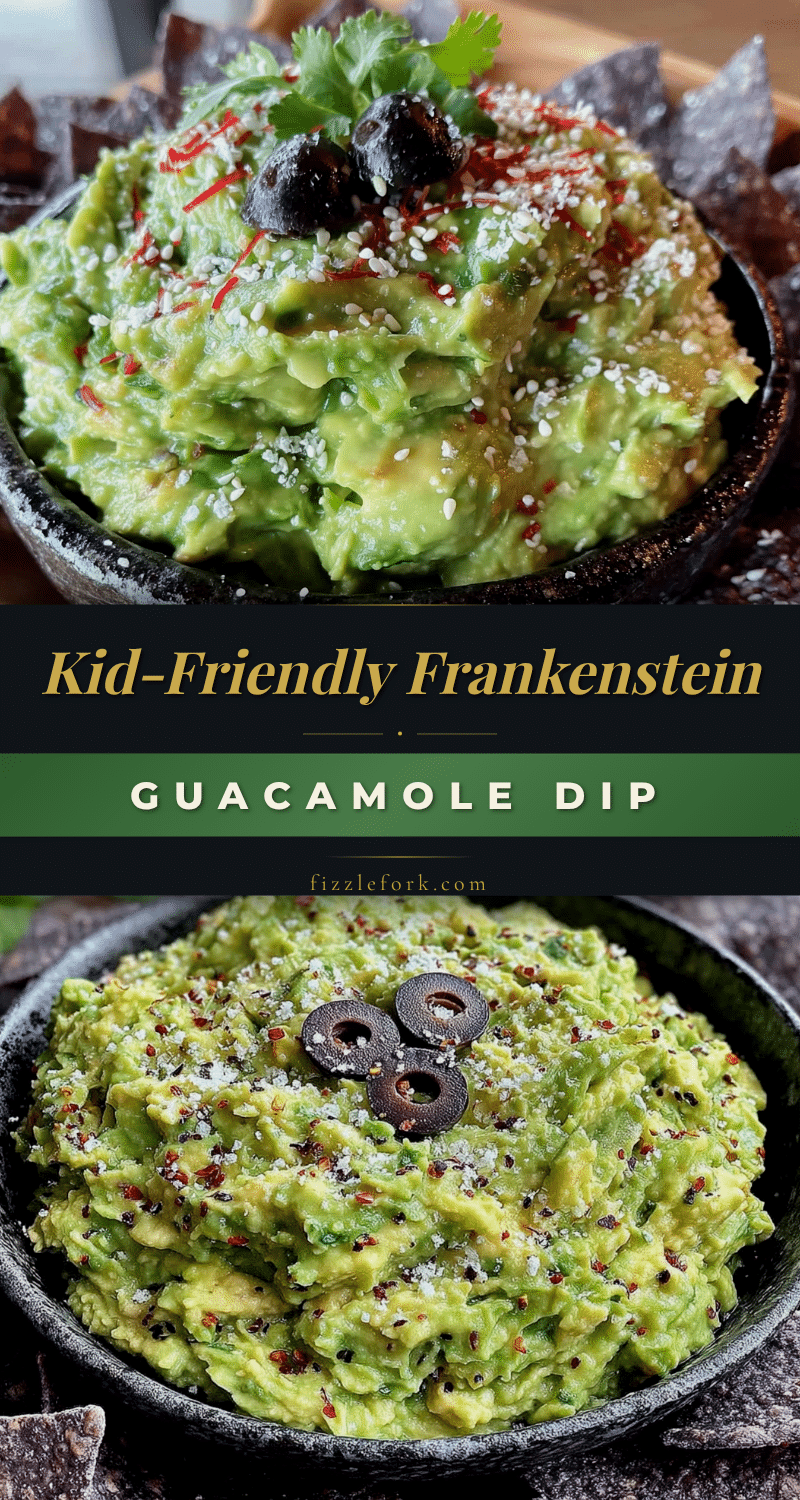 Frankenstein guacamole dip recipe