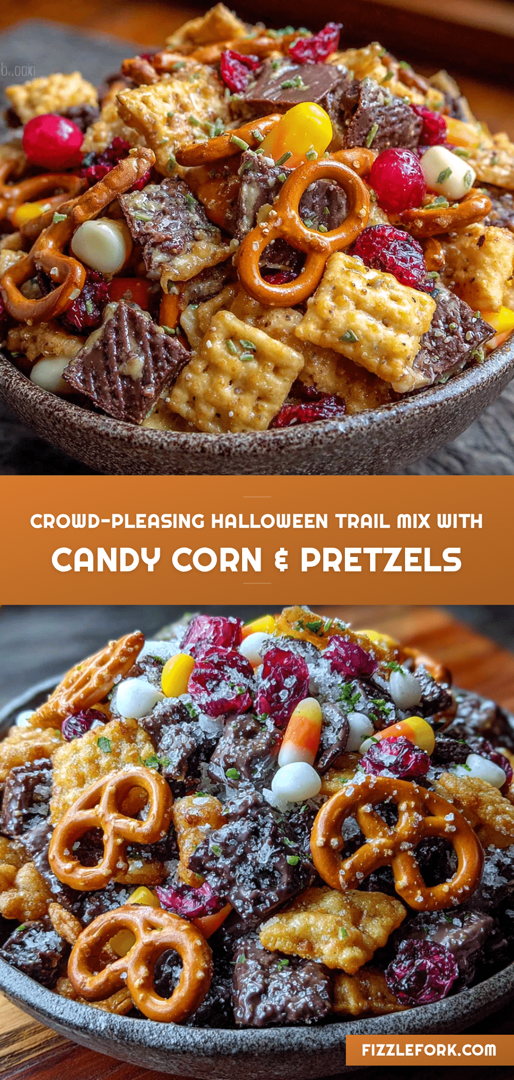 halloween trail mix with candy corn and pretzels recipe