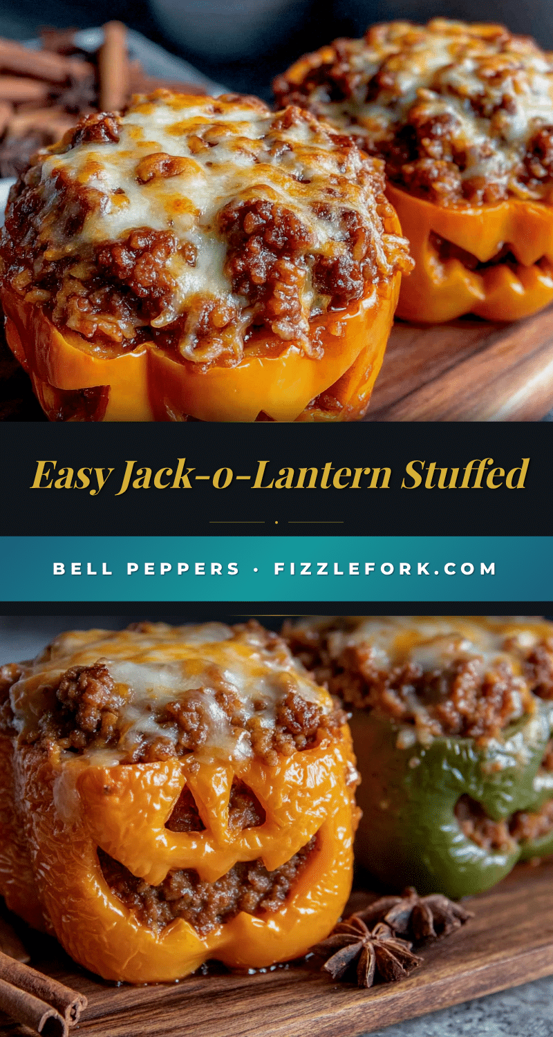 jack-o-lantern stuffed bell peppers recipe