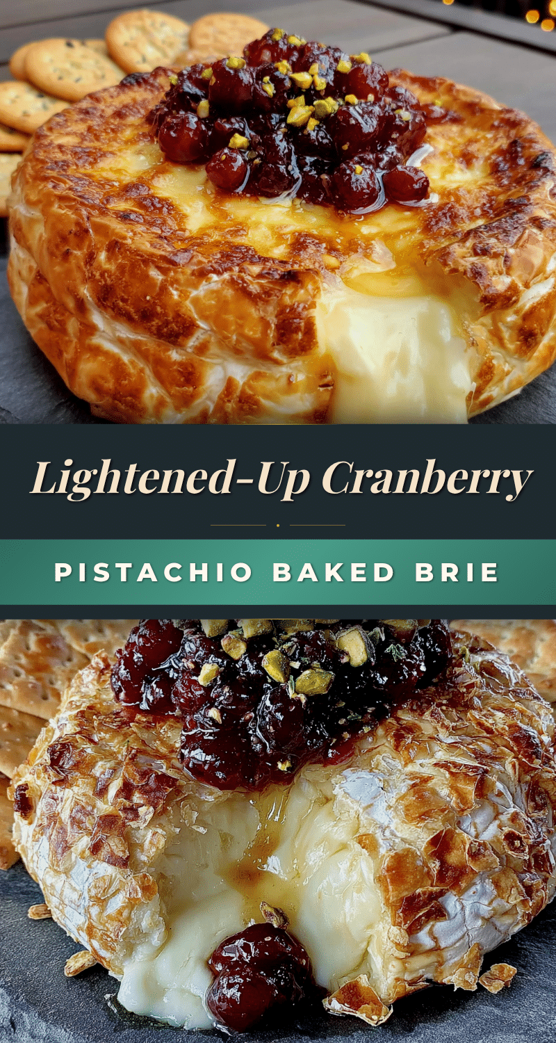 lightened-up cranberry pistachio baked brie recipe