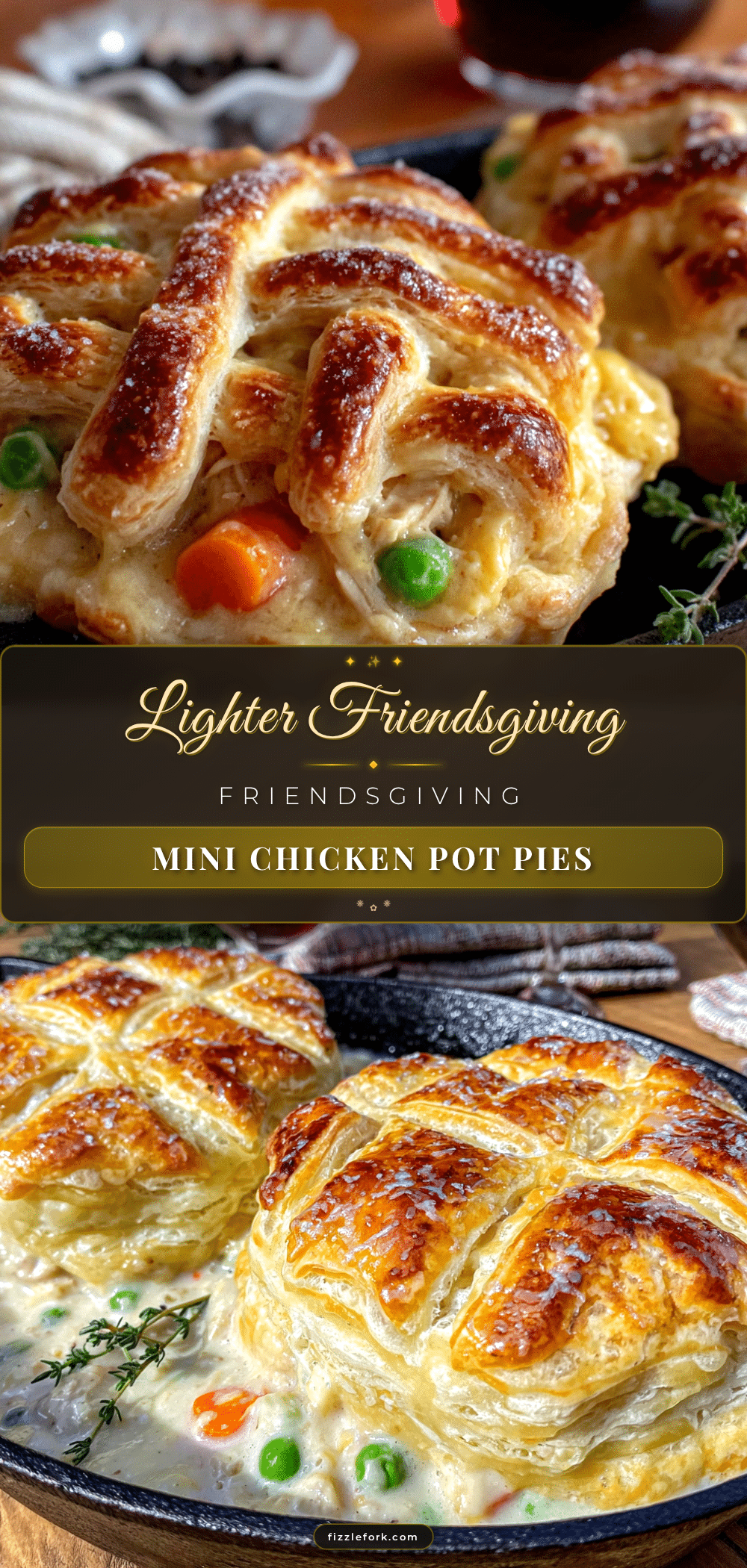 lighter mini chicken pot pies recipe