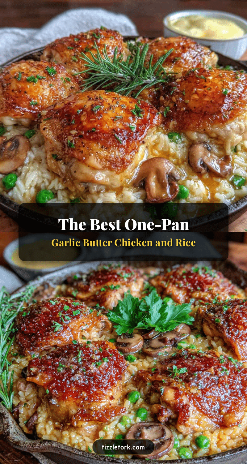 one-pan garlic butter chicken and rice recipe