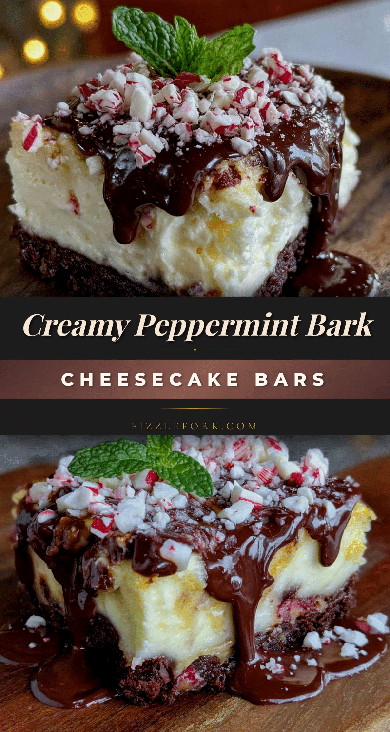 Peppermint Bark Cheesecake Bars recipe