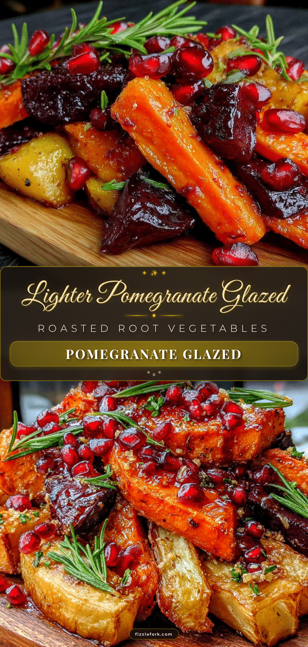 pomegranate glazed roasted root vegetables recipe