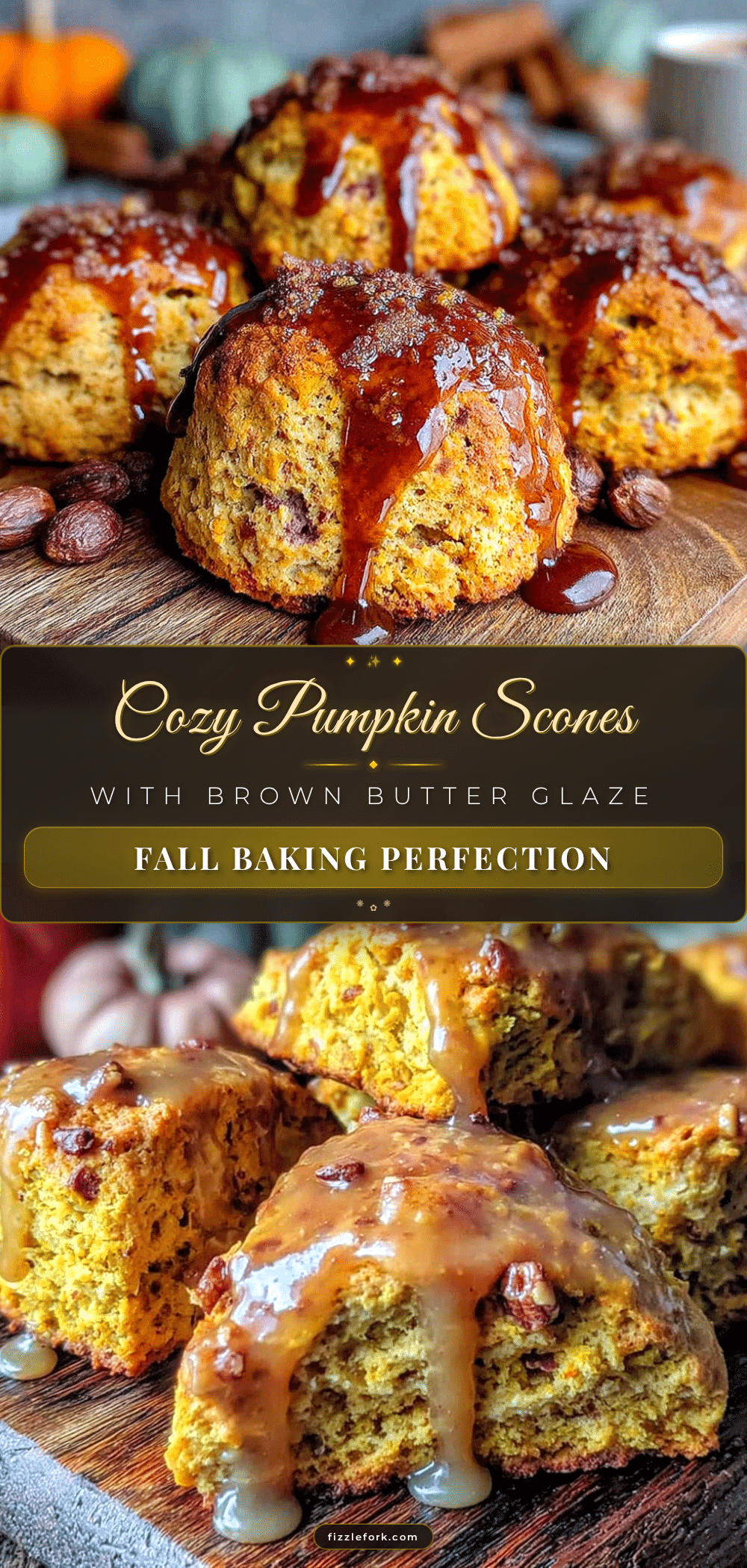 pumpkin scones with brown butter glaze recipe