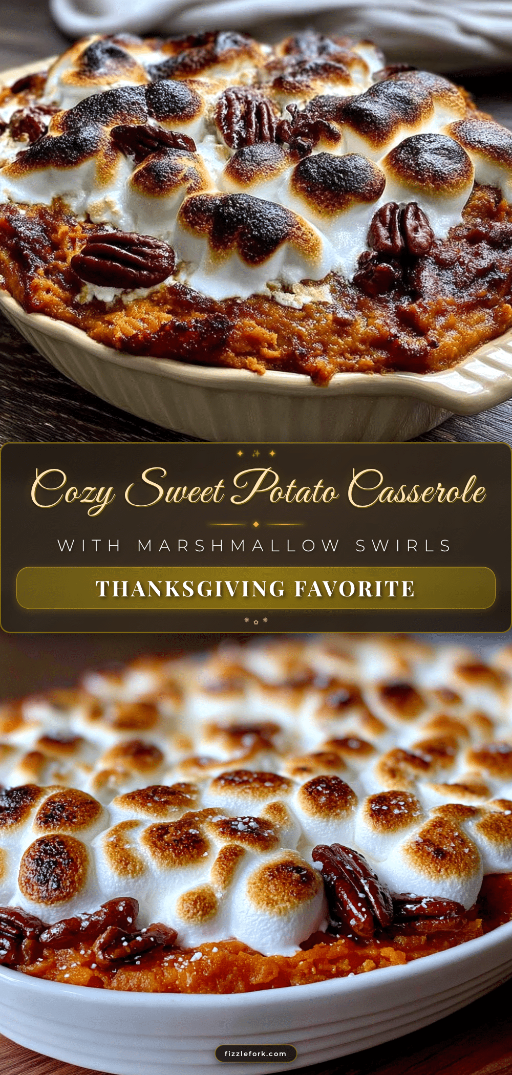 sweet potato casserole with marshmallow swirls recipe