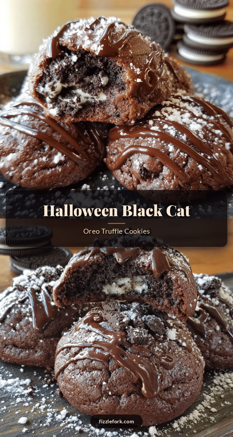 black cat Oreo truffle cookies recipe