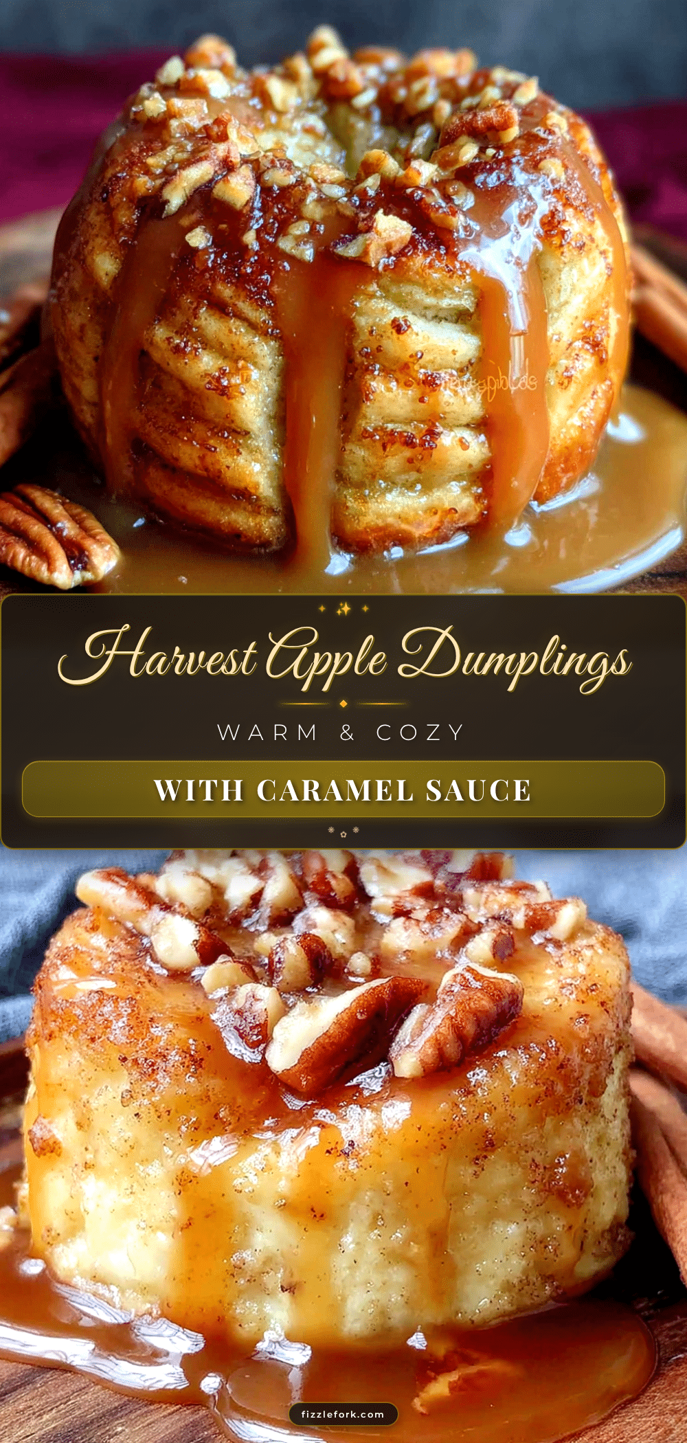 quick harvest apple dumplings with caramel sauce recipe