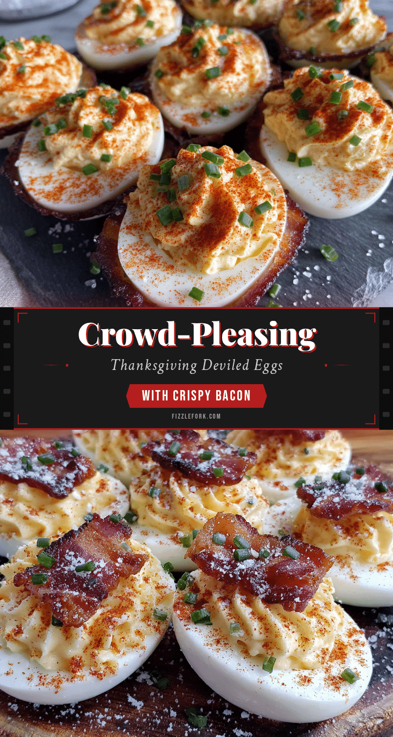 Thanksgiving deviled eggs with crispy bacon recipe